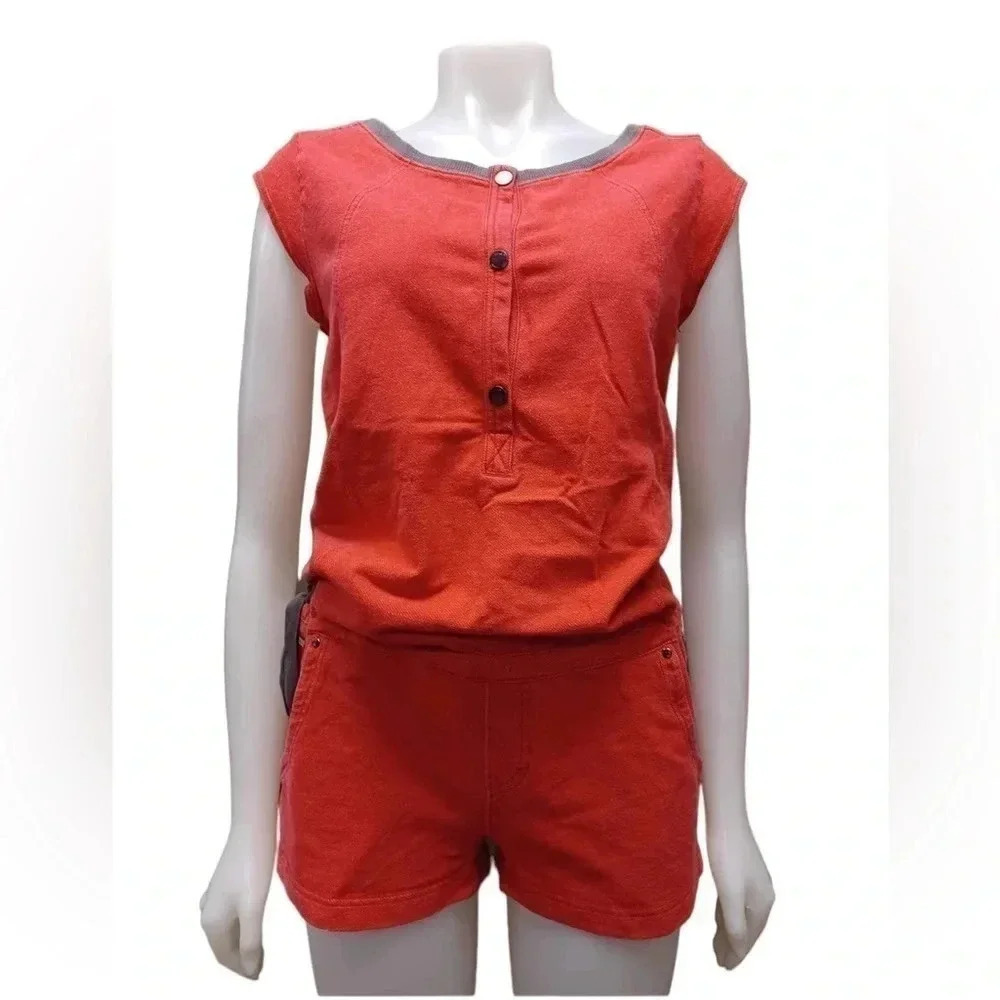 Lole Coral & Grey Sleeveless Romper Size Small